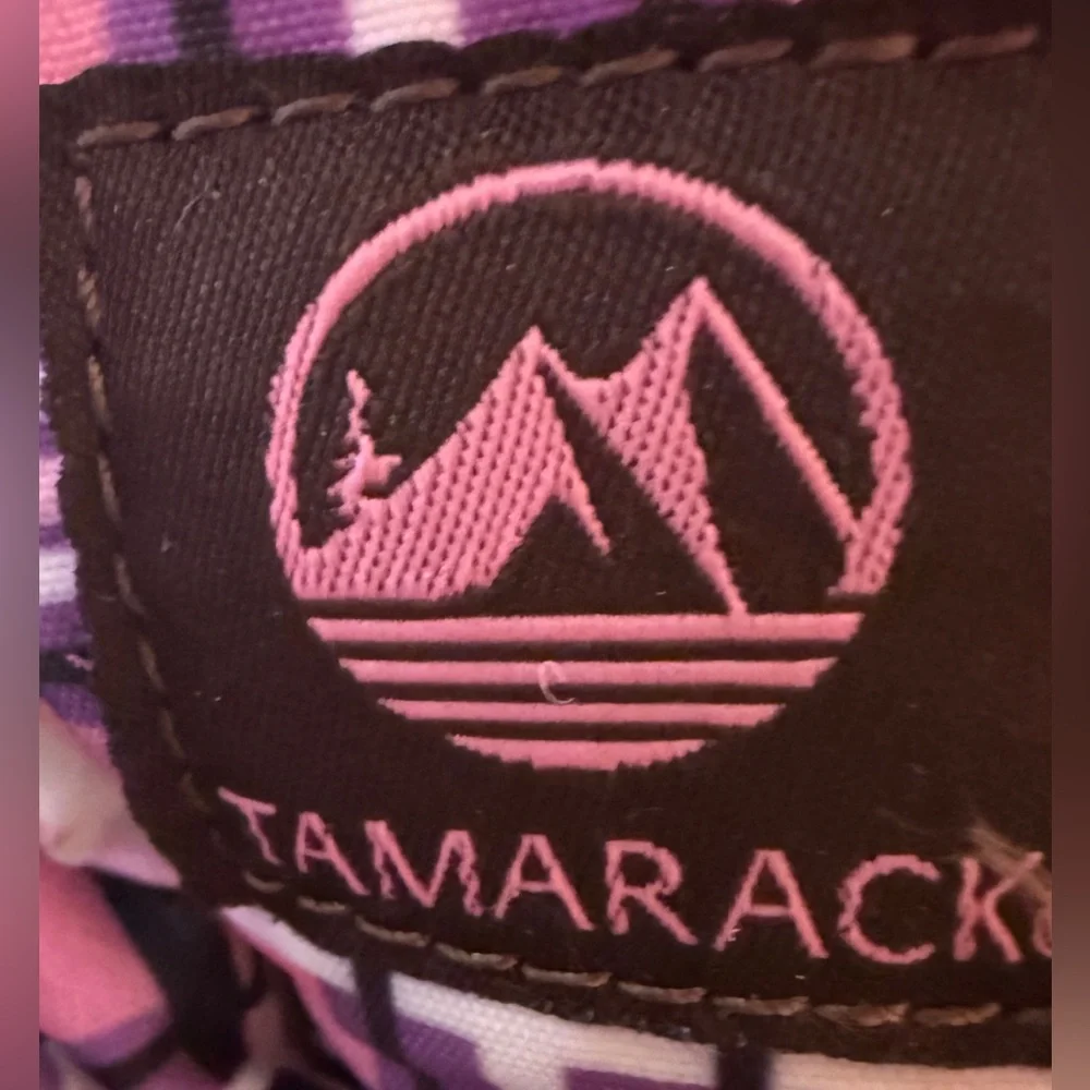 Tamarack | Girls Pink Plaid Lined Winter Boots w/Pink Bungee Lace, Size 3